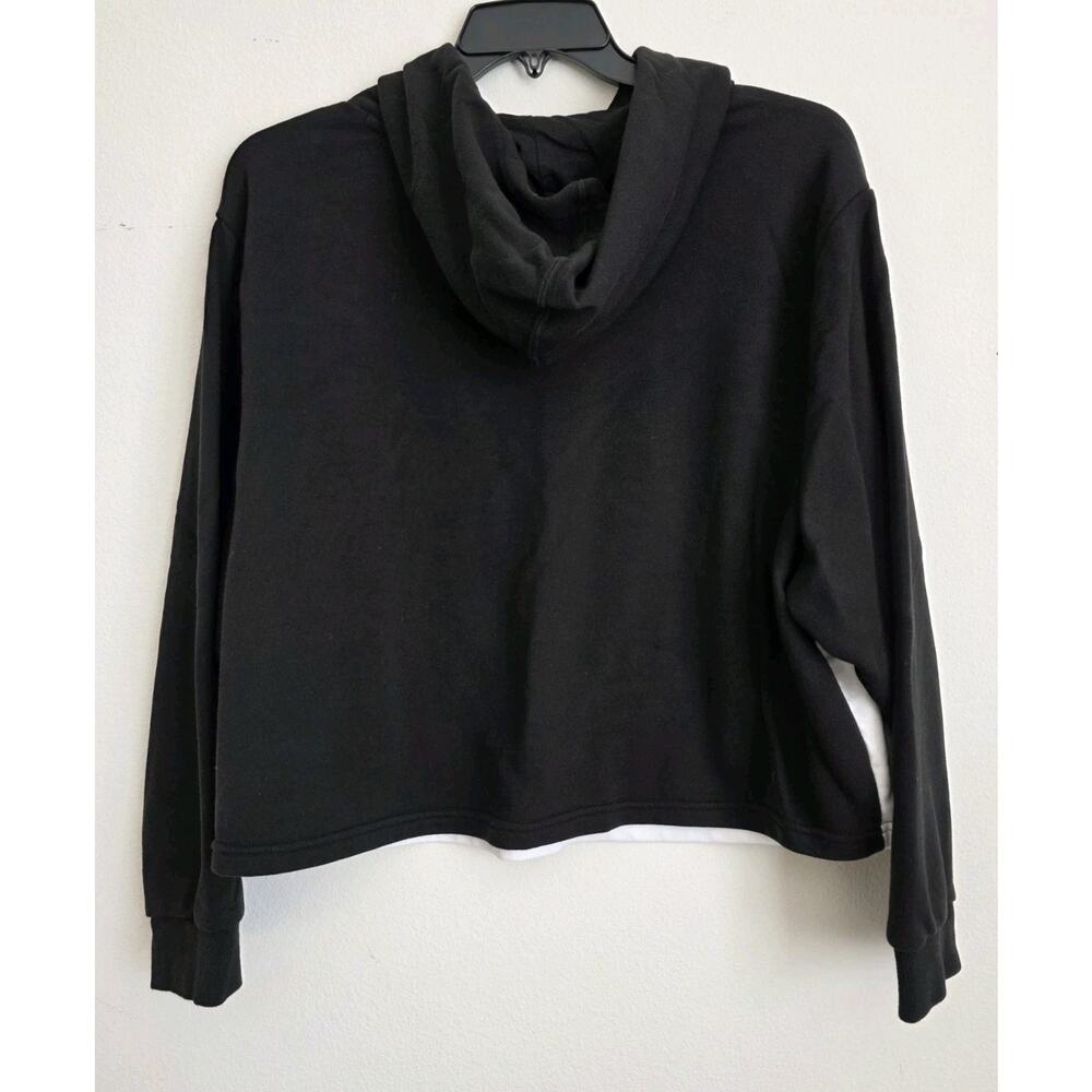 Puma Black/White Amplified Cropped Logo Hoodie 3xl - Picture 2 of 8